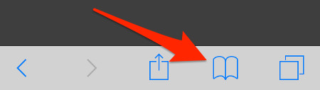 find Safari Bookmarks on iPhone