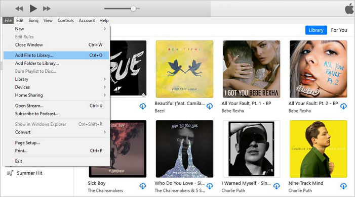 add file to itunes library