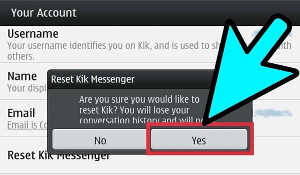How do I delete a chat on Kik?