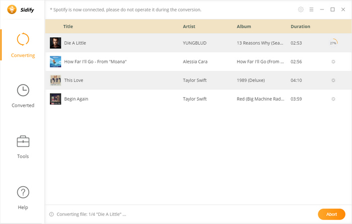 convert spodify music formats