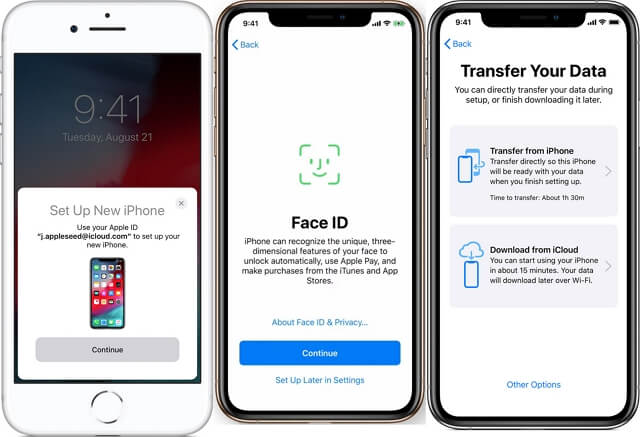 transfer data to iPhone 12 via iphone migration 