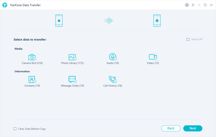 select data to transform