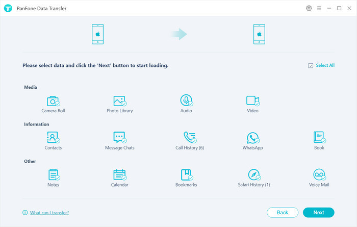 select data to transform