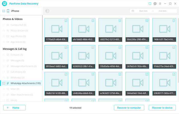 recover iPhone WhatsApp videos