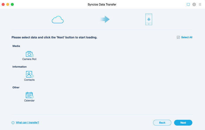 restore android from icloud data
