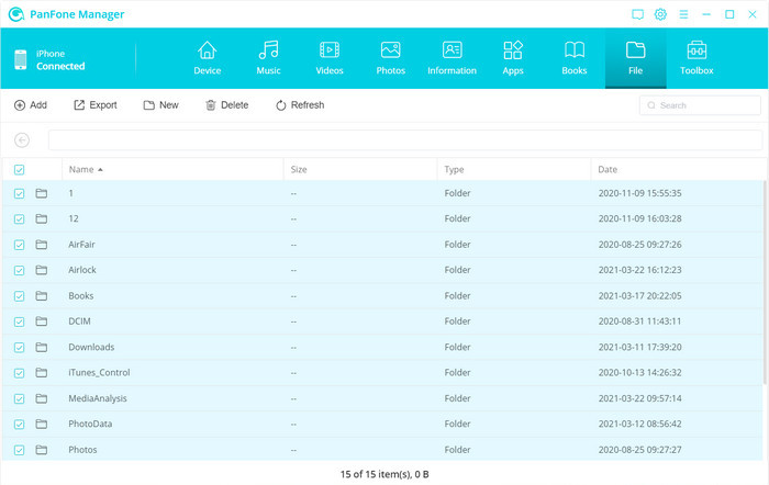 manage files